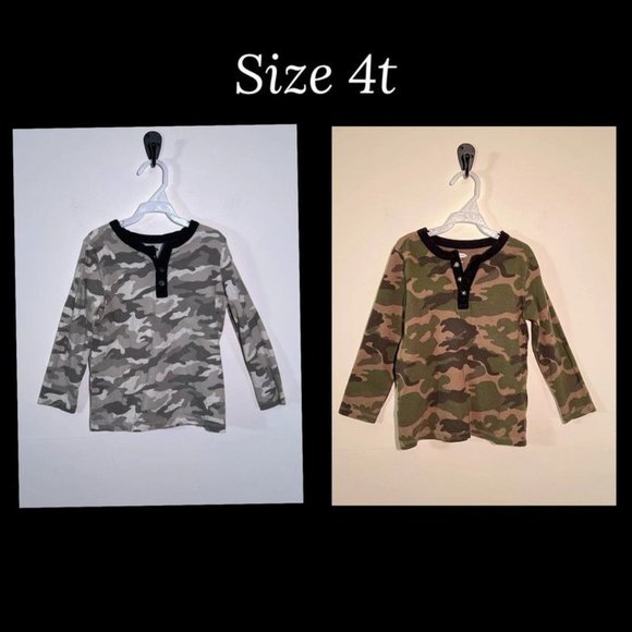 Boys Old Navy Camo Long Sleeve Shirt Size 4t ✨BOGO - Picture 1 of 9